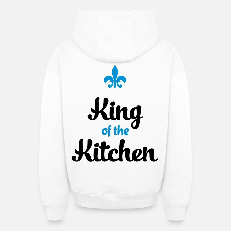 Cuire - Sweat à capuche unisexe zippé oversize épais SPREAD - blanc