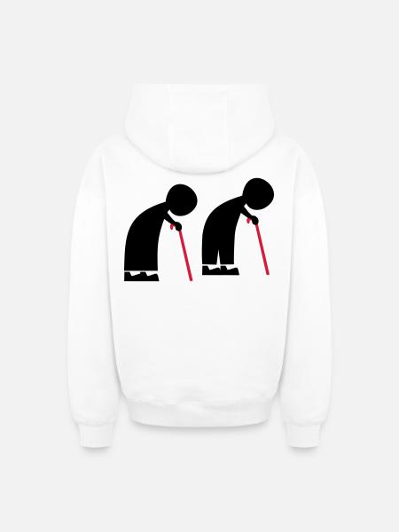 People - Oversized Heavyweight Unisex Zip Hoodie - white