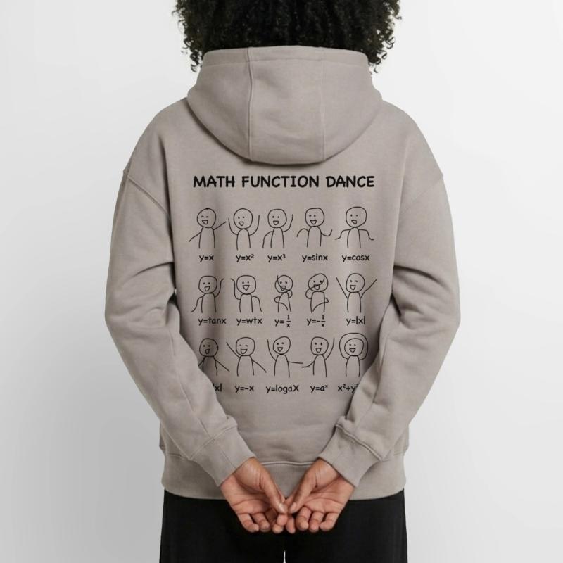 The 'Math Function Dance' (Nerd-Shirt) Oversized Heavyweight Unisex Zip Hoodie