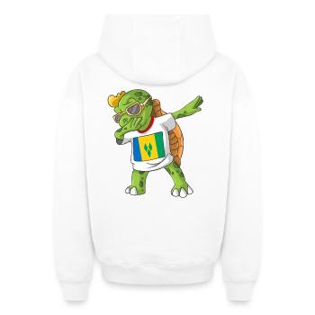 St. Vincent and the Grenadines Dabbing turtle - Oversized Heavyweight Unisex Zip Hoodie - white - Back - AI Model Male 178 light (178cm)