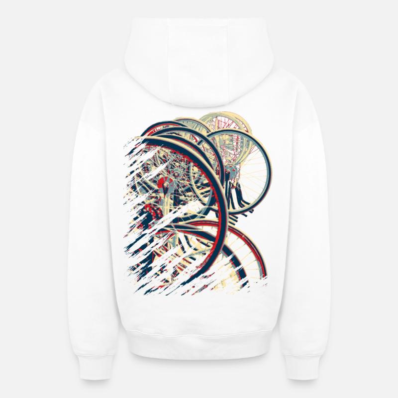Radball | Cycle Ball Break 1 - Sweat à capuche unisexe zippé oversize épais SPREAD - blanc