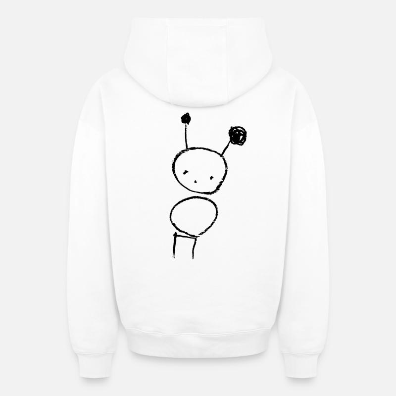 Alien - Sweat à capuche unisexe zippé oversize épais SPREAD - blanc