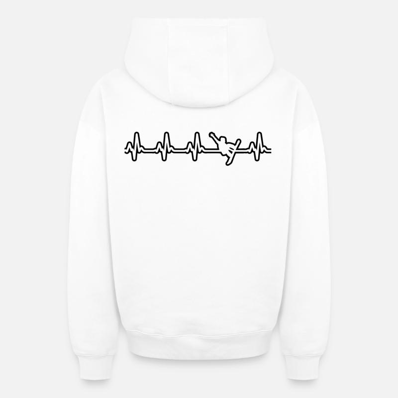snowboard - Sweat à capuche unisexe zippé oversize épais SPREAD - blanc