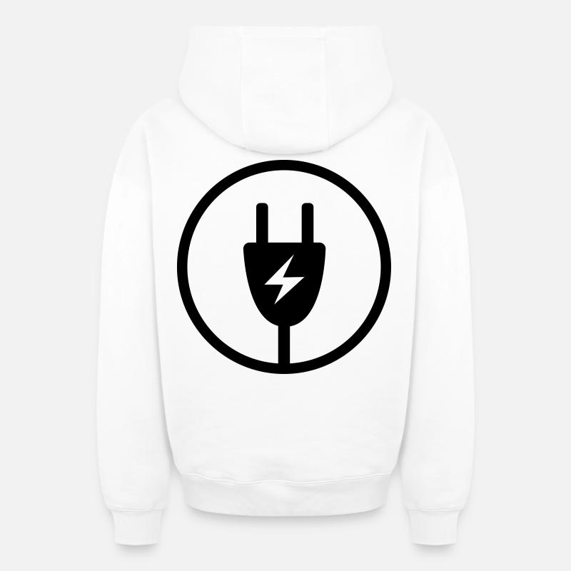Fiche d'alimentation - Sweat à capuche unisexe zippé oversize épais SPREAD - blanc
