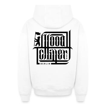 Calli - Hood Chiller Berlin - Sweat à capuche unisexe zippé oversize épais SPREAD - blanc - Dos - AI Model Male 178 light (178cm)