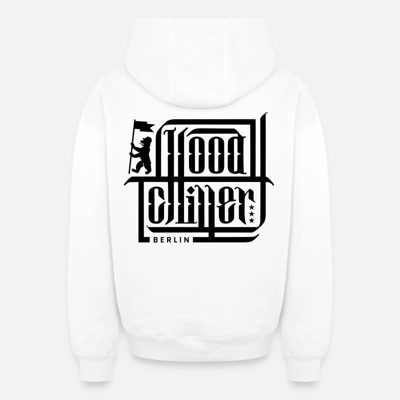 Calli - Hood Chiller Berlin - Sweat à capuche unisexe zippé oversize épais SPREAD - blanc