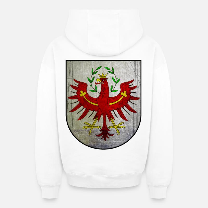 Tirol - Sweat à capuche unisexe zippé oversize épais SPREAD - blanc