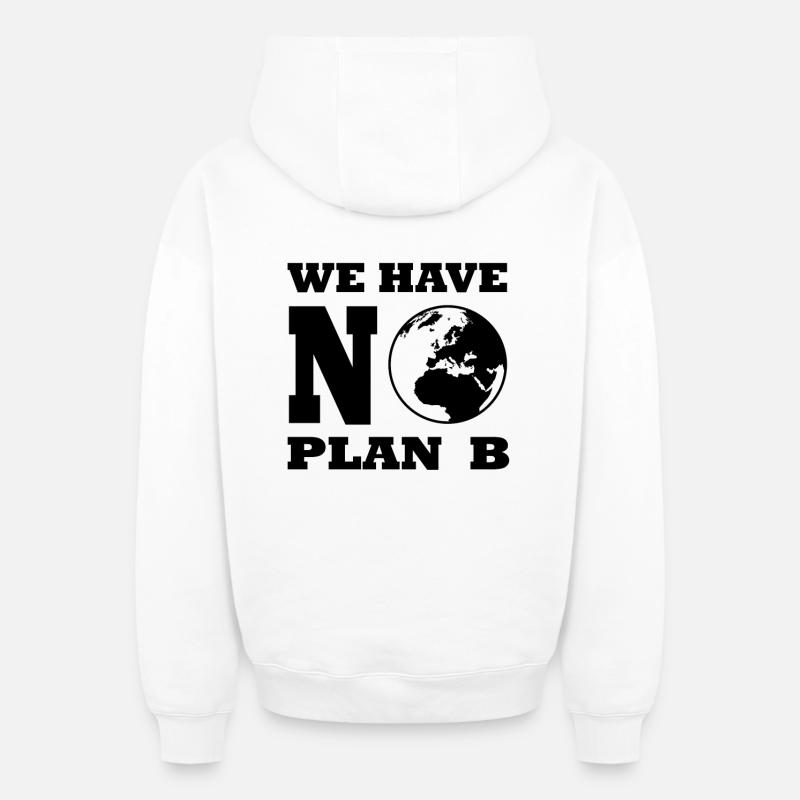 Planète Terre - Sweat à capuche unisexe zippé oversize épais SPREAD - blanc