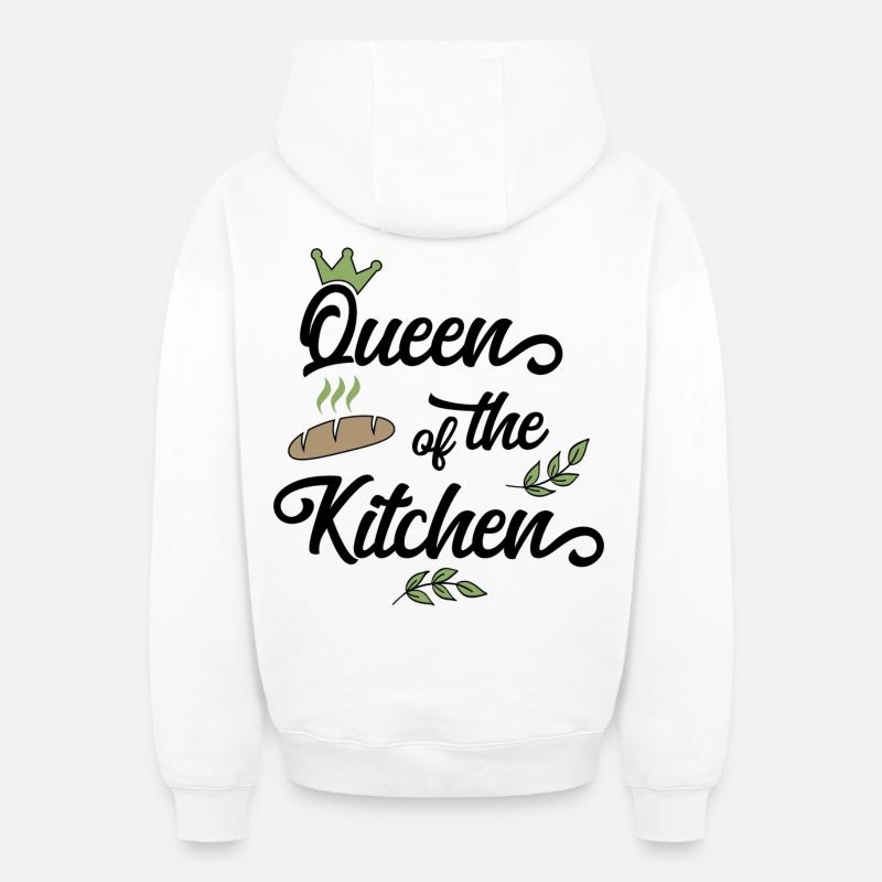 Cuire - Sweat à capuche unisexe zippé oversize épais SPREAD - blanc