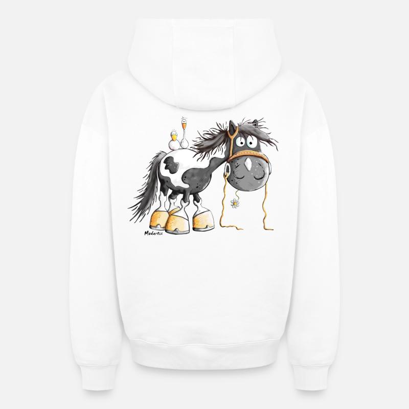 Mignon Pinto - Sweat à capuche unisexe zippé oversize épais SPREAD - blanc