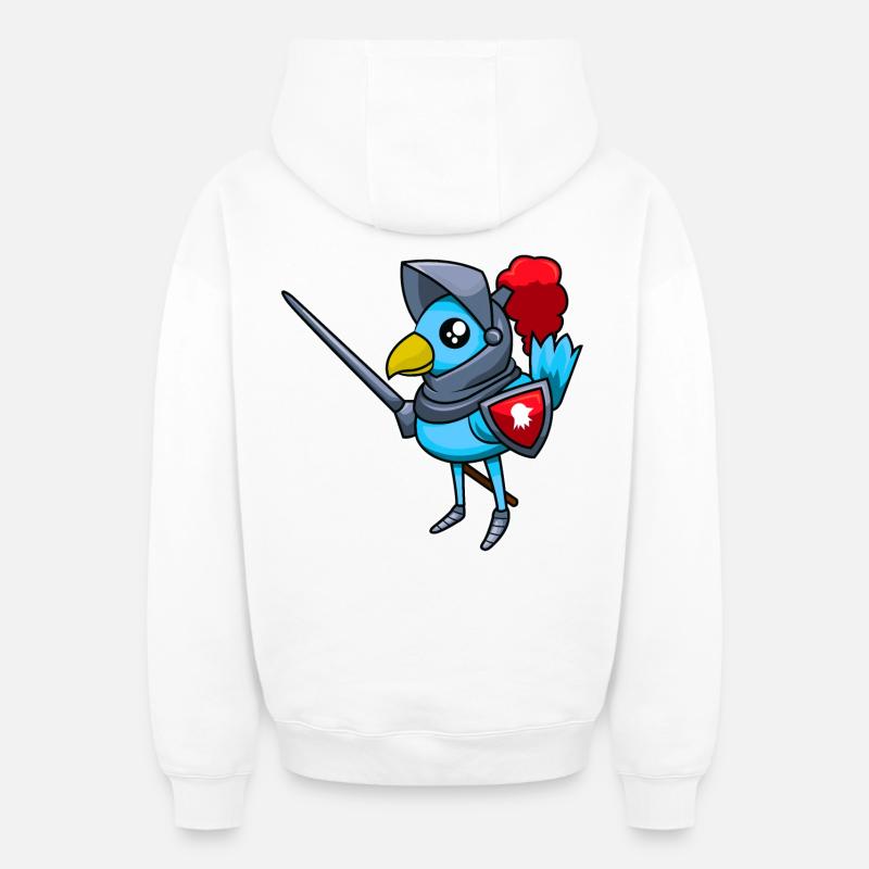 Chevalier chevalier - conception - Sweat à capuche unisexe zippé oversize épais SPREAD - blanc