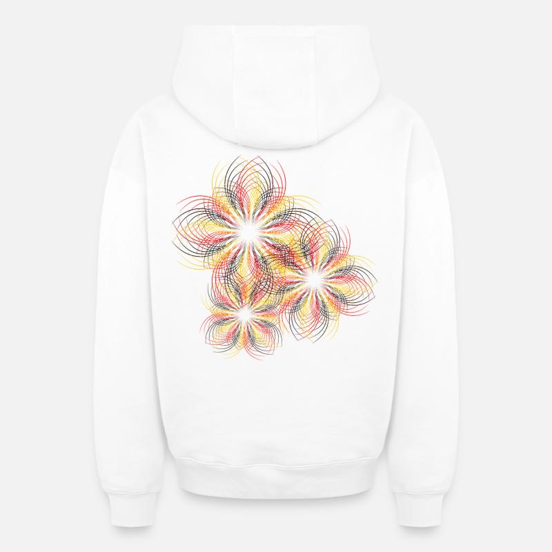 ligne - Sweat à capuche unisexe zippé oversize épais SPREAD - blanc