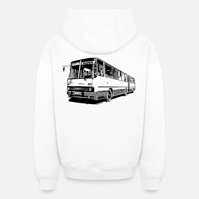 IKARUS 280 - Oversized Heavyweight Unisex Zip Hoodie - Weiß