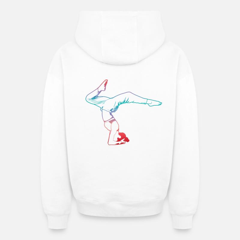 Yoga - Sweat à capuche unisexe zippé oversize épais SPREAD - blanc