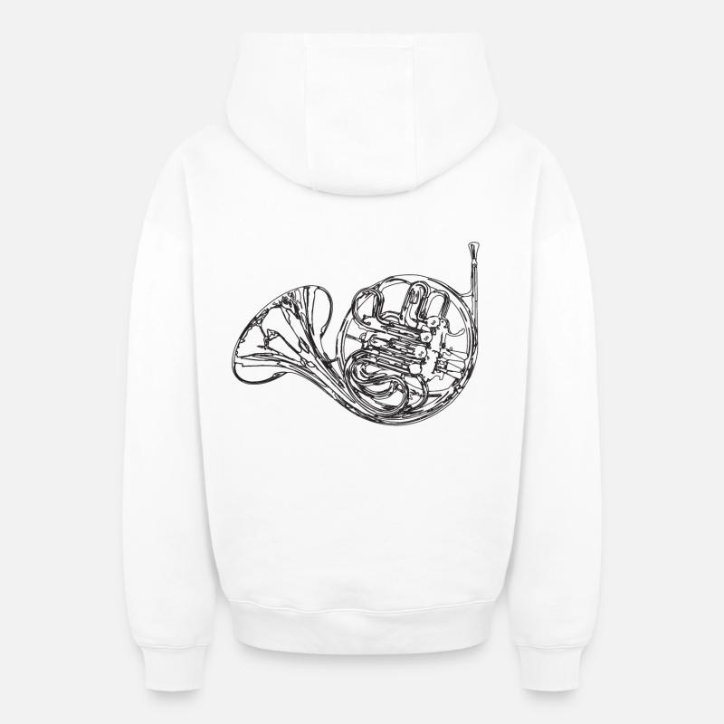 Corne - Sweat à capuche unisexe zippé oversize épais SPREAD - blanc