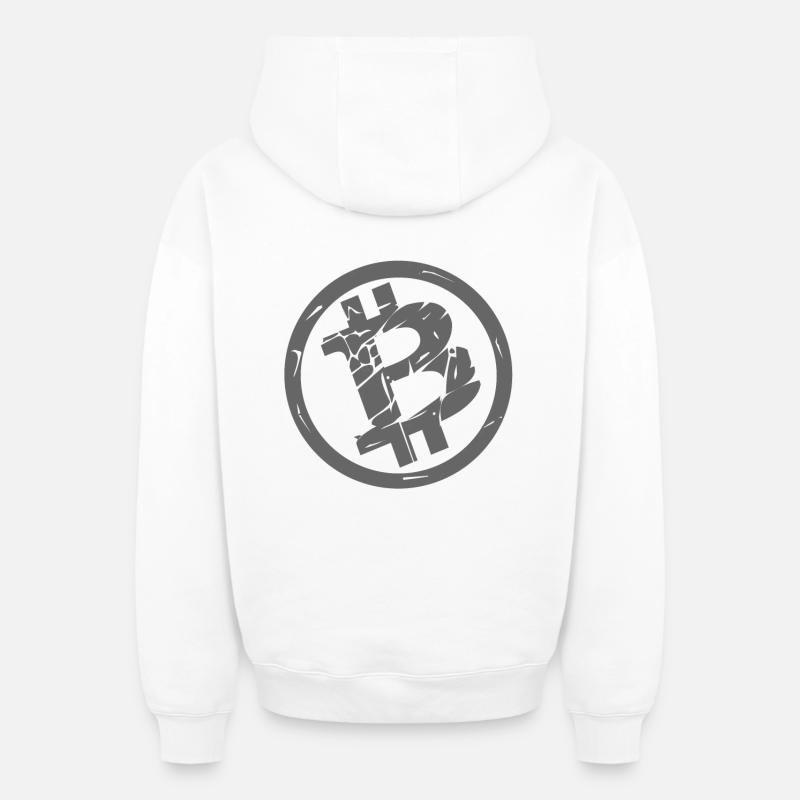 Millionnaire et banquier - Sweat à capuche unisexe zippé oversize épais SPREAD - blanc