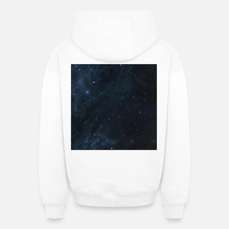Starry sky pattern - Oversized Heavyweight Unisex Zip Hoodie - white