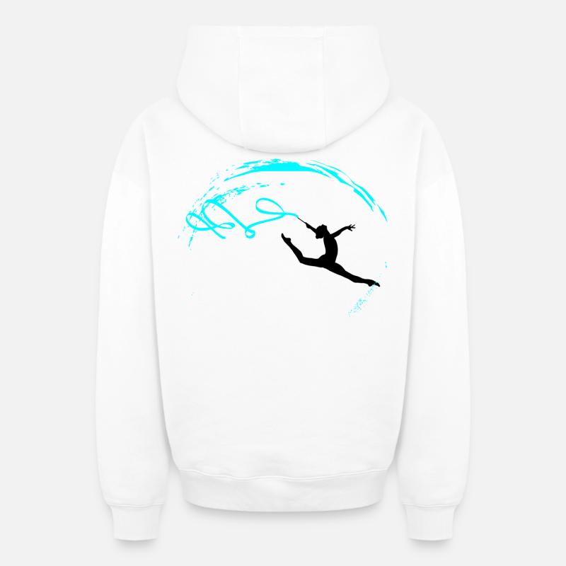 Gymnastique rythmique - Sweat à capuche unisexe zippé oversize épais SPREAD - blanc