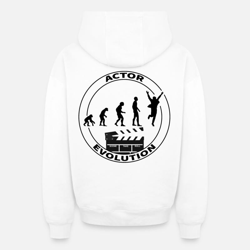 Cadeau d'interprète acteur d'évolution - Sweat à capuche unisexe zippé oversize épais SPREAD - blanc