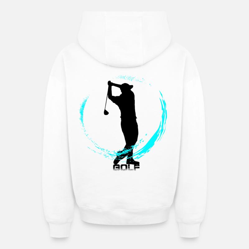 le golf - Sweat à capuche unisexe zippé oversize épais SPREAD - blanc