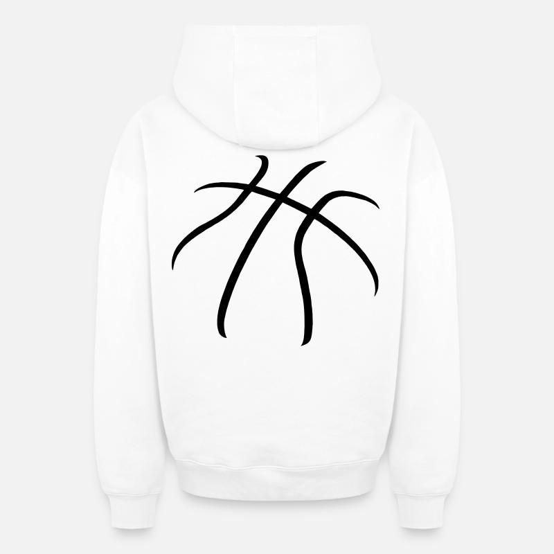 Panier - Sweat à capuche unisexe zippé oversize épais SPREAD - blanc