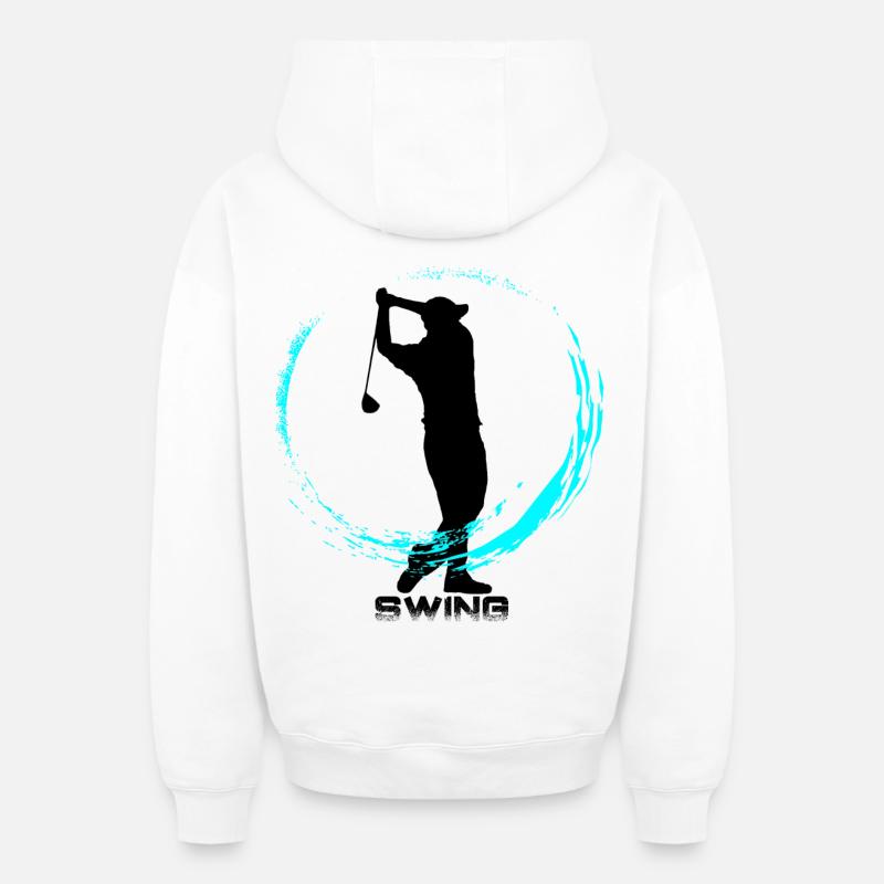 Le golf - Sweat à capuche unisexe zippé oversize épais SPREAD - blanc