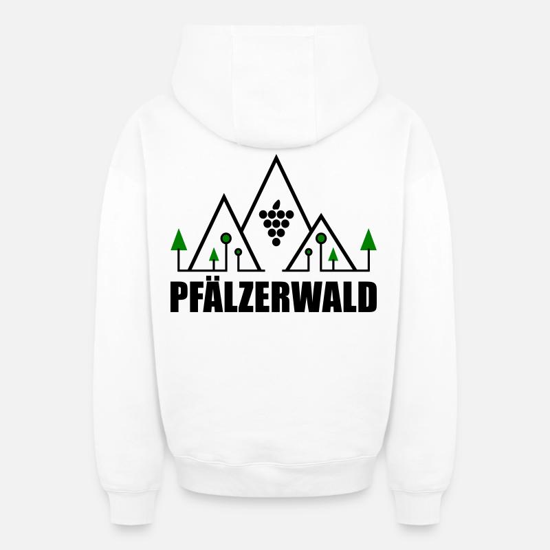Forêt du Palatinat - Sweat à capuche unisexe zippé oversize épais SPREAD - blanc