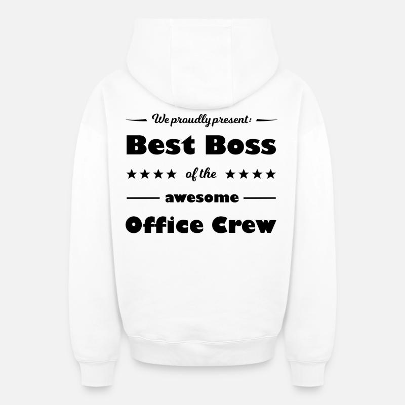 Le meilleur bureau - Sweat à capuche unisexe zippé oversize épais SPREAD - blanc