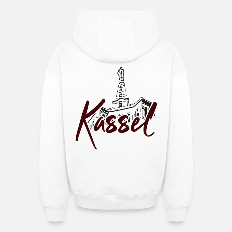 Hercule De Cassel - Sweat à capuche unisexe zippé oversize épais SPREAD - blanc