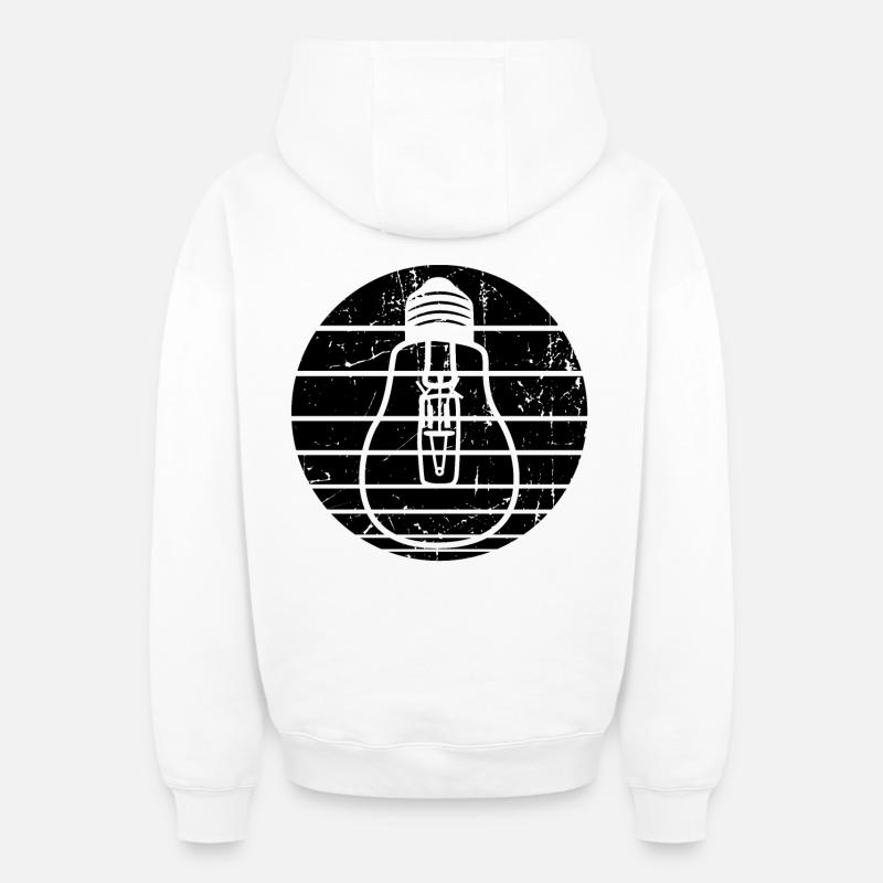 Bulbe - Sweat à capuche unisexe zippé oversize épais SPREAD - blanc