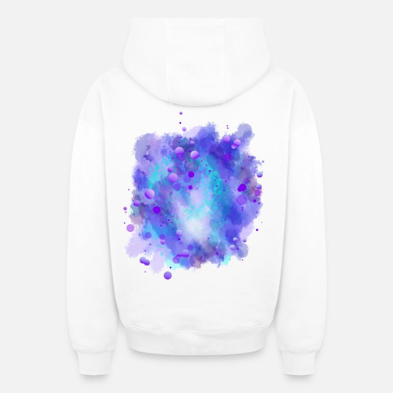 Azure Energy Sphere - Sweat à capuche unisexe zippé oversize épais SPREAD - blanc