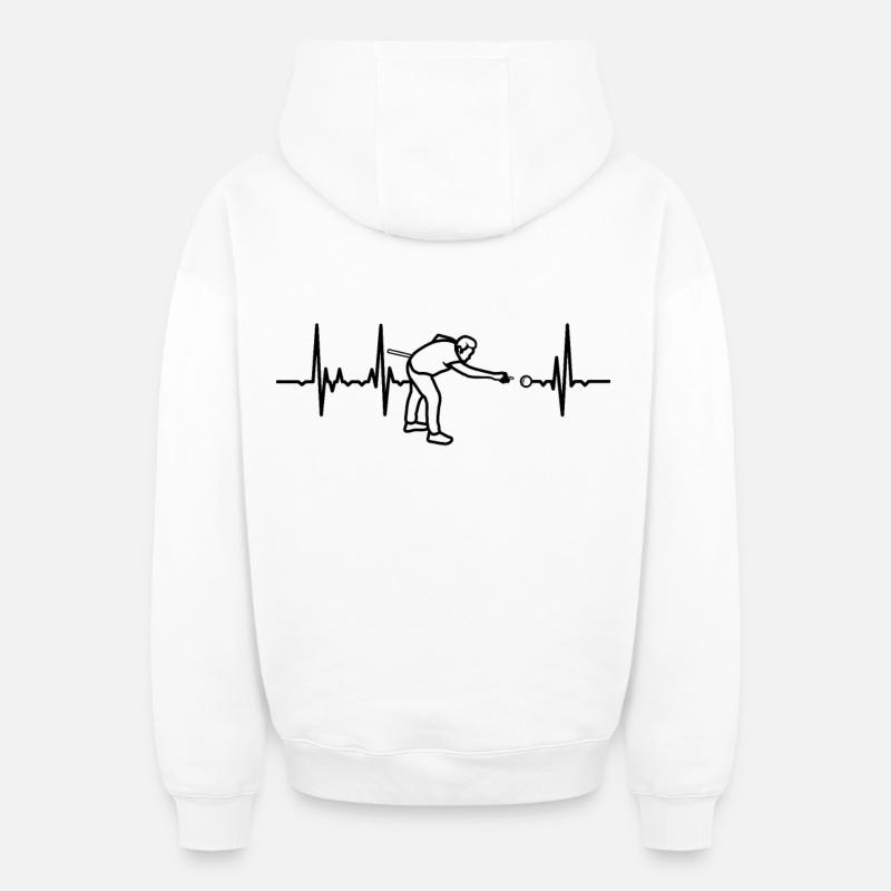 J’adore le billard - Sweat à capuche unisexe zippé oversize épais SPREAD - blanc