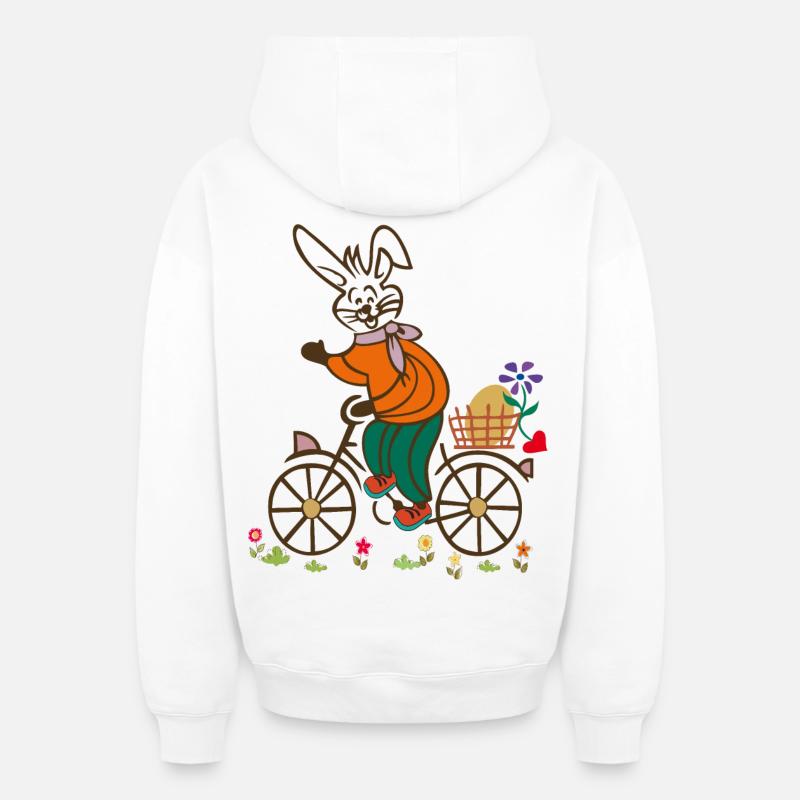 Easter , Easter Egg, Easter - Oversized Heavyweight Unisex Zip Hoodie - white