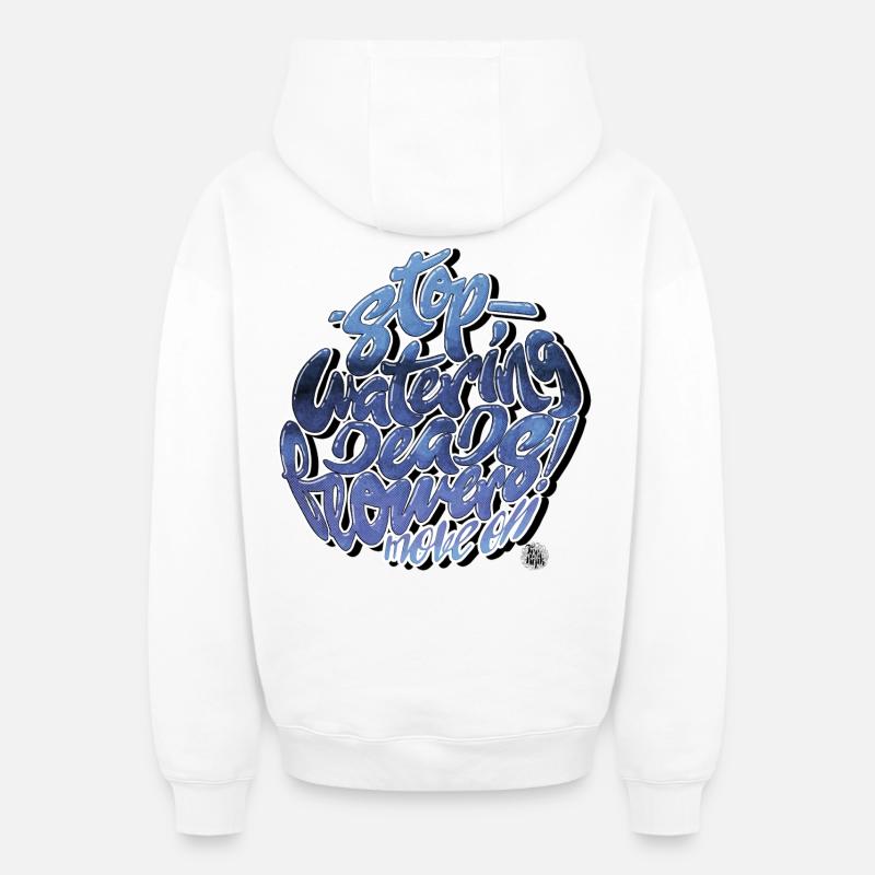 Arrête d'attendre la merveille - Sweat à capuche unisexe zippé oversize épais SPREAD - blanc