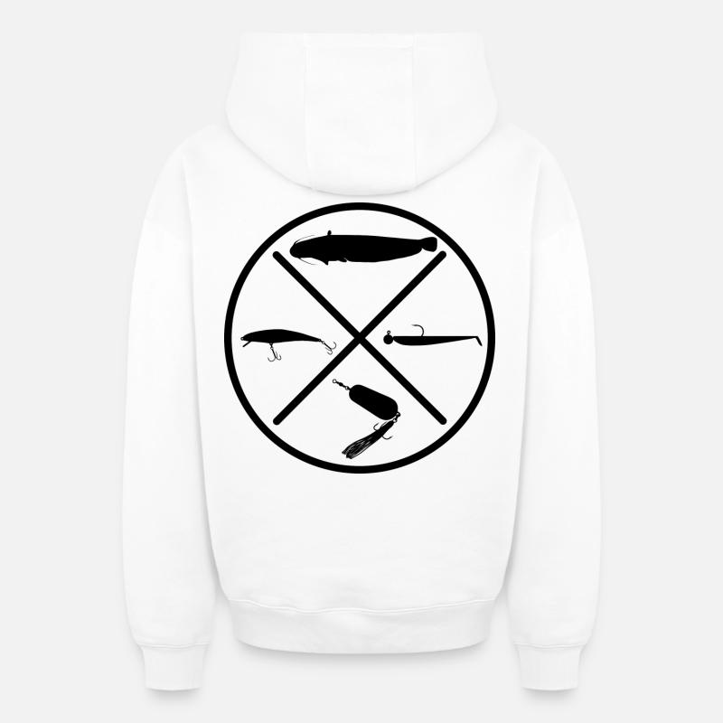 Silure - Sweat à capuche unisexe zippé oversize épais SPREAD - blanc