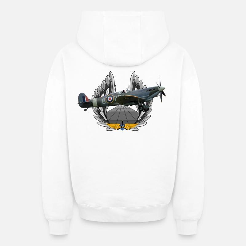 Spitfire - Sweat à capuche unisexe zippé oversize épais SPREAD - blanc