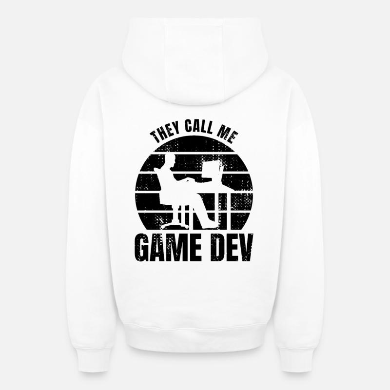 Game Developer - Oversized Heavyweight Unisex Zip Hoodie - Weiß