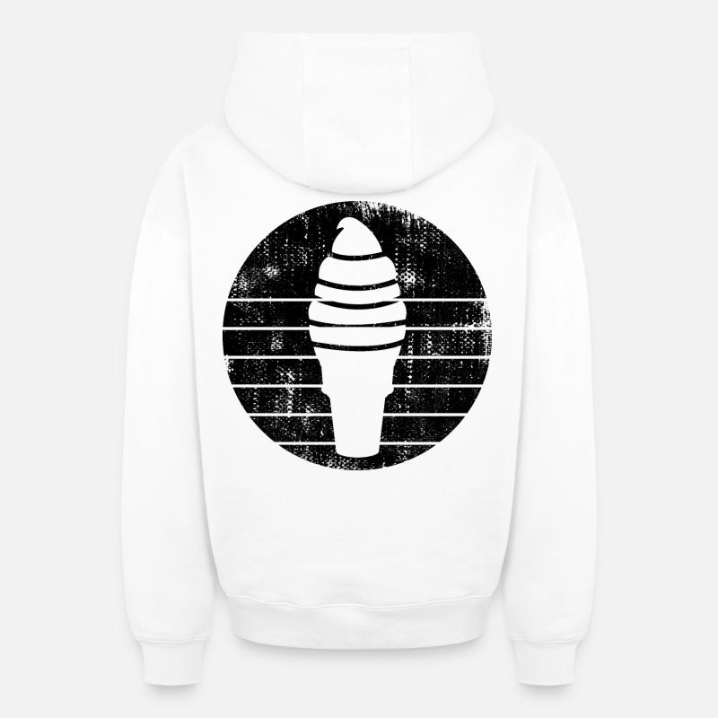 Cornet - Sweat à capuche unisexe zippé oversize épais SPREAD - blanc