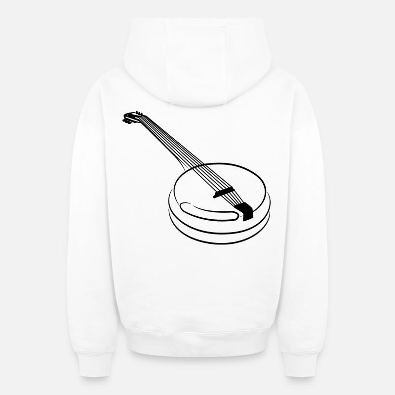 Banjo - Sweat à capuche unisexe zippé oversize épais SPREAD - blanc