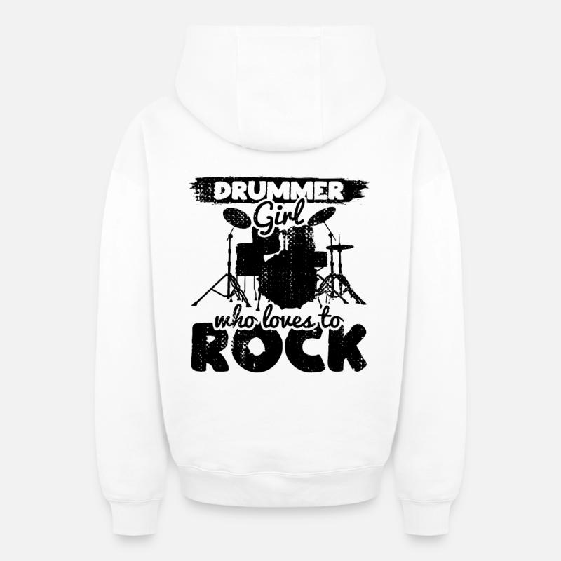 Batteur - Sweat à capuche unisexe zippé oversize épais SPREAD - blanc