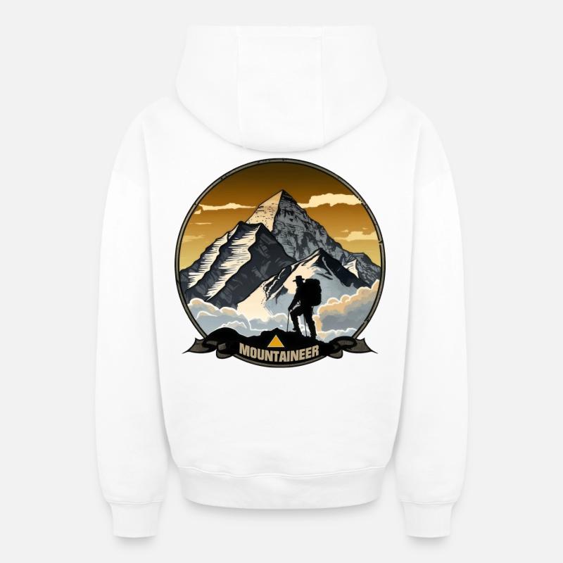 Alpiniste - Sweat à capuche unisexe zippé oversize épais SPREAD - blanc