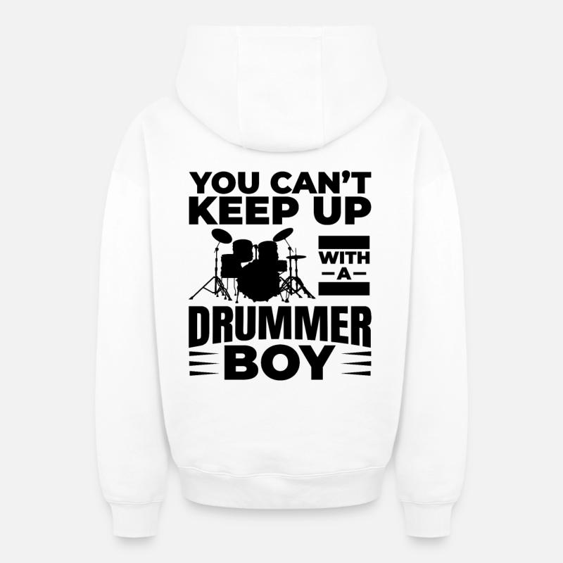 Petit batteur - Sweat à capuche unisexe zippé oversize épais SPREAD - blanc