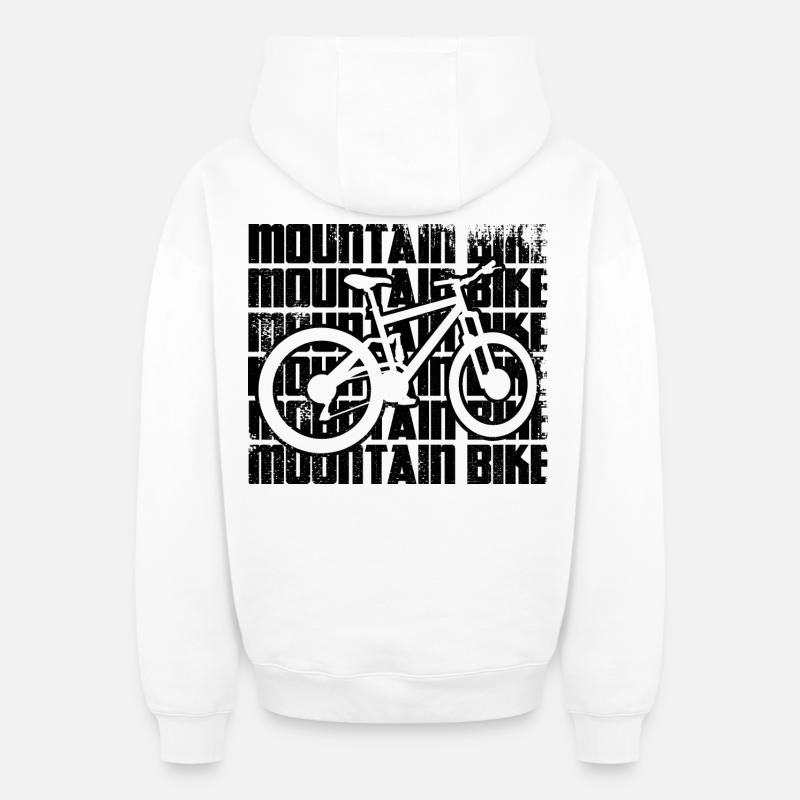 VTT - Sweat à capuche unisexe zippé oversize épais SPREAD - blanc