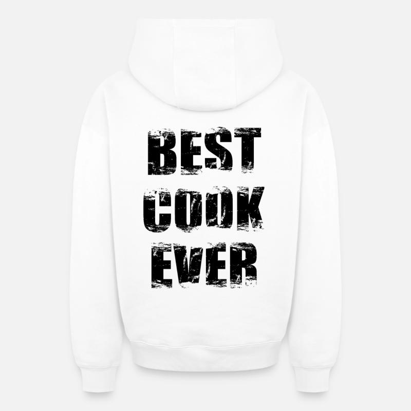 Cuire - Sweat à capuche unisexe zippé oversize épais SPREAD - blanc