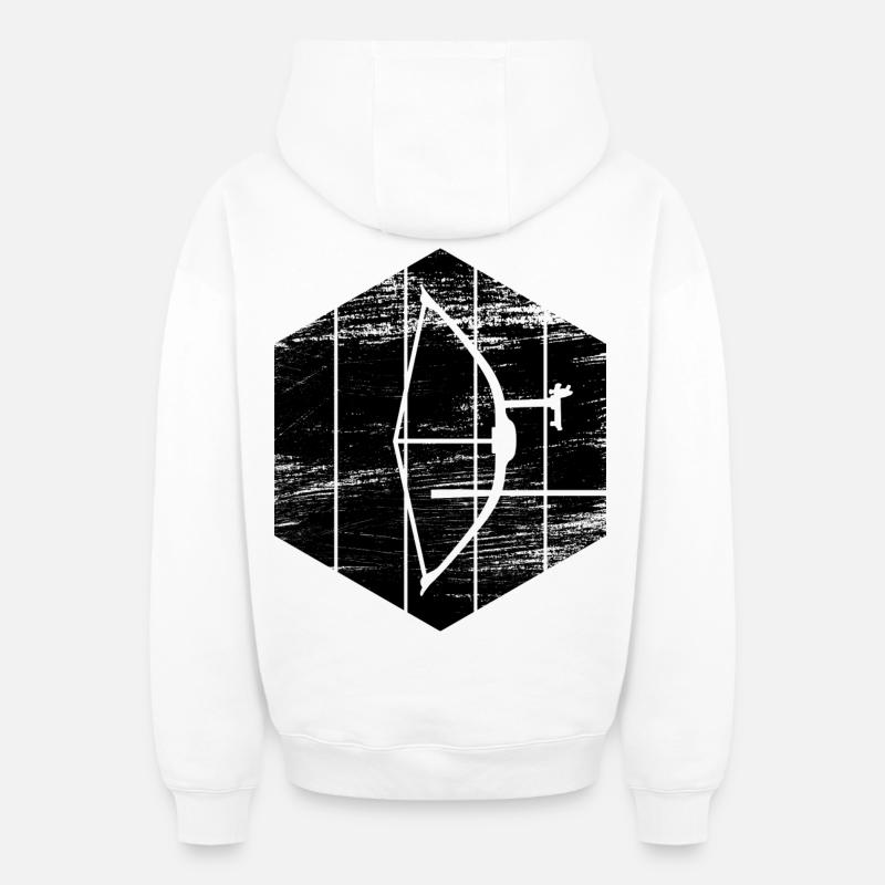 Archerie - Sweat à capuche unisexe zippé oversize épais SPREAD - blanc