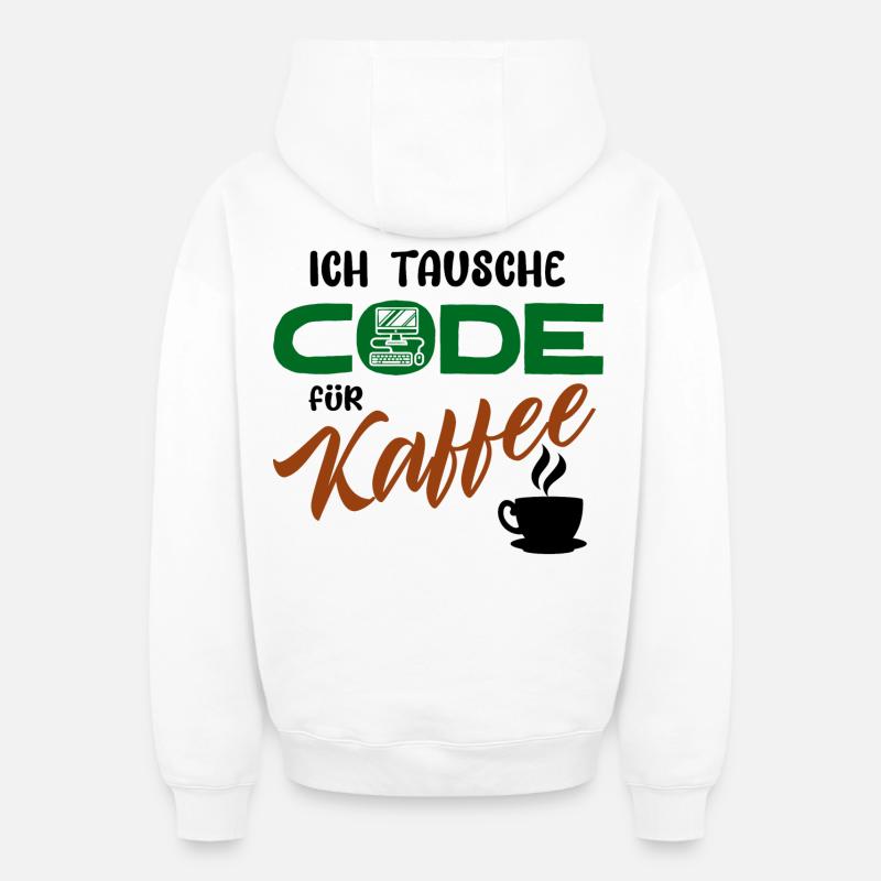 Programmierer Softwareentwickler Developer Code - Oversized Heavyweight Unisex Zip Hoodie - Weiß