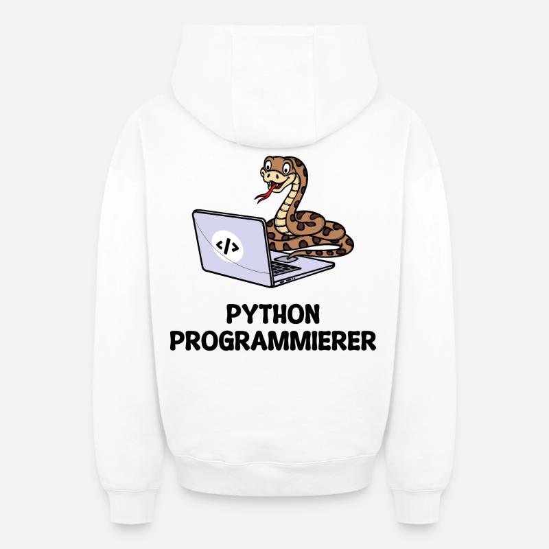 Programmer Computer Code Developer Statement - Oversized Heavyweight Unisex Zip Hoodie - white