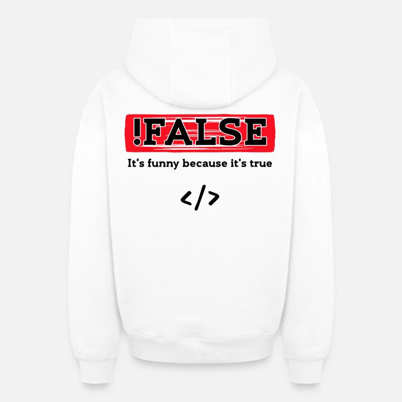 Code Debug Programmierer Developer Lustige Sprüche - Oversized Heavyweight Unisex Zip Hoodie - Weiß