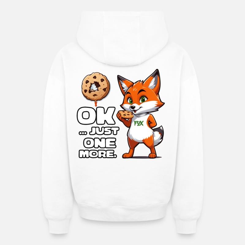 Citation de Foxy Cookie - Sweat à capuche unisexe zippé oversize épais SPREAD - blanc