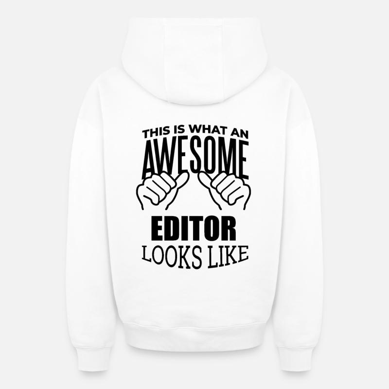 éditeur - Sweat à capuche unisexe zippé oversize épais SPREAD - blanc